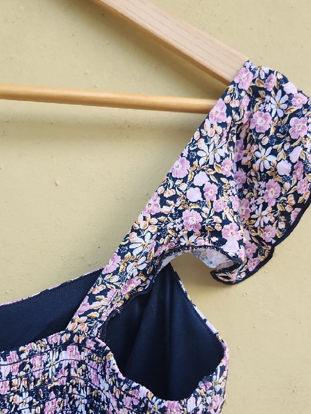 As U Wish Boho Lavender & Navy Floral Asymmetrical Hi-Lo Dress - Picture 11 of 14